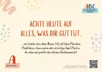 Achte heute auf alles, was dir gut tut