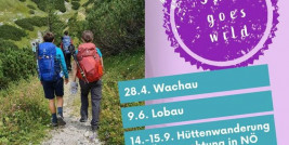 Leute wandern