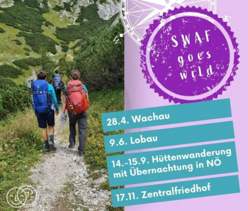 Leute wandern