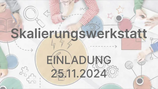 © rawpixel.com/Freepik Einladung Skalierungswerkstatt