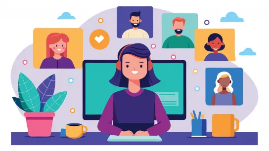 © SaroStock_KI generiert / AdobeStock Illustration Online Meeting